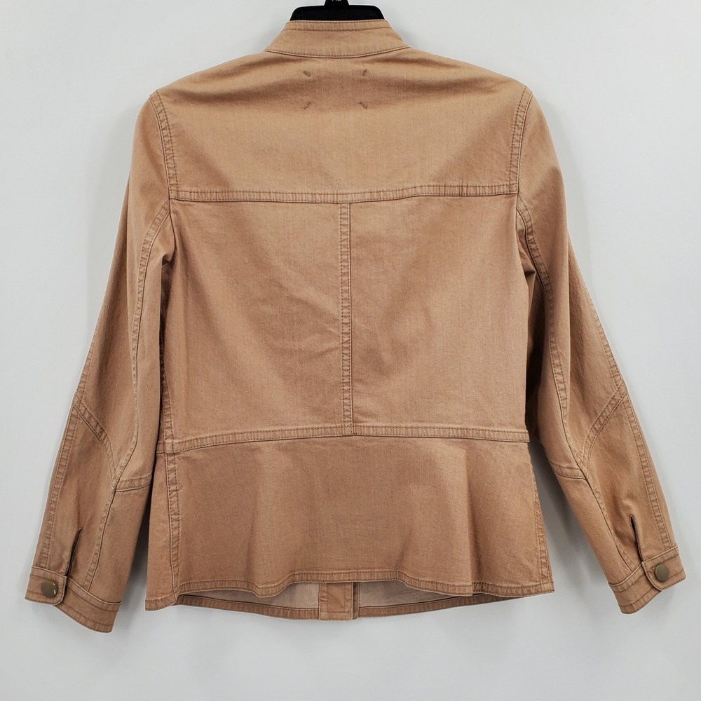 Women's Lafayette 148 New York Button Front Fitted Utility Jacket Size 6 A7 - Picture 2 of 4